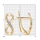 Серьги из красного золота с бриллиантами