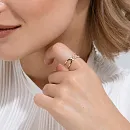 Кольцо из красного золота с фианитами