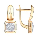 Серьги из красного золота с бриллиантами