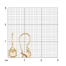 Серьги детские из красного золота с фианитами