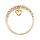 Кольцо из красного золота с фианитами