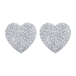 Серьги из красного золота с фианитами