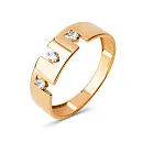 Кольцо из красного золота с фианитами