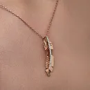 Подвеска из красного золота с фианитами