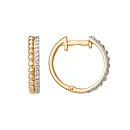 Серьги из красного золота с фианитами