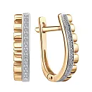 Серьги из красного золота с бриллиантами