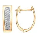 Серьги из красного золота с бриллиантами