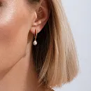 Серьги из красного золота с фианитами