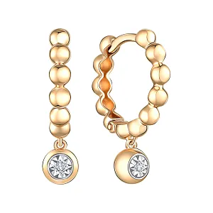 Серьги из красного золота