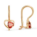 Серьги детские из красного золота