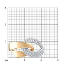 Кольцо из красного золота с фианитами