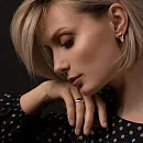 Серьги из красного золота с фианитами