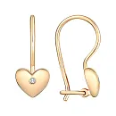 Серьги из красного золота с бриллиантами