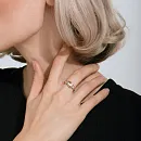 Кольцо из красного золота с фианитами