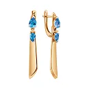 Серьги из красного золота с swiss топазами