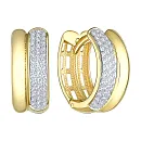 Серьги из желтого золота с бриллиантами