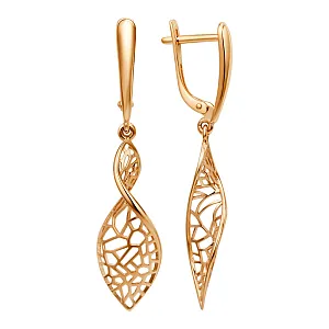 Серьги из красного золота