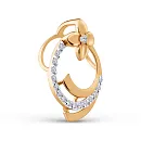 Подвеска из красного золота с фианитами