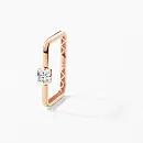 Кольцо из красного золота с фианитом