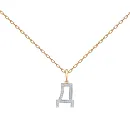 Подвеска из красного золота с бриллиантами