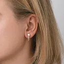 Серьги из красного золота с фианитами