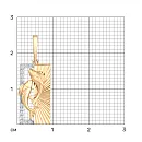 Подвеска из красного золота с фианитами