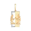 Подвеска из красного золота с фианитами