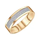 Кольцо из красного золота с бриллиантами