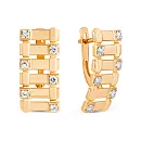 Серьги из красного золота с фианитами