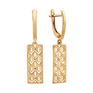 Серьги из красного золота
