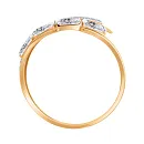 Кольцо из красного золота с фианитами