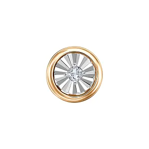 Подвеска из красного золота с бриллиантом