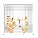 Серьги из красного золота