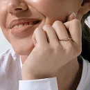 Кольцо из красного золота с фианитами