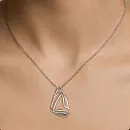 Подвеска из белого золота с бриллиантами