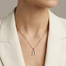 Подвеска из красного золота с бриллиантами