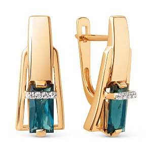 Серьги из красного золота