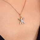 Подвеска из красного золота с фианитами