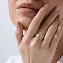 Кольцо из красного золота с фианитами