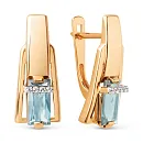 Серьги из красного золота с топазами