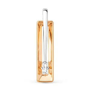 Подвеска из красного золота с фианитом