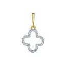 Подвеска из желтого золота с фианитами