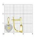 Серьги из желтого золота с бриллиантами