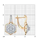 Серьги из красного золота с бриллиантами