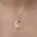 Подвеска из красного золота с фианитами