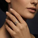 Кольцо из желтого золота с бриллиантами