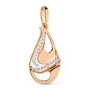 Подвеска из красного золота с фианитами