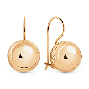 Серьги из красного золота