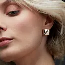 Серьги из красного золота с фианитами