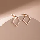 Серьги пусеты из красного золота